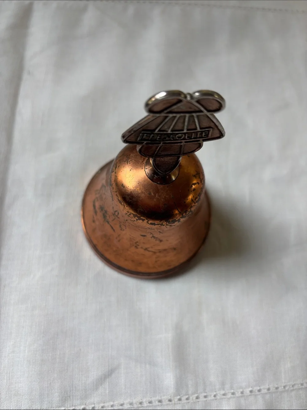 Vintage Prestolite Brass Promotional Bell Mid Century Corporate Souvenir